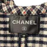シャネル CHANEL チェック柄フーデッドツイードジャケット P78022 マルチカラー ウール レディース テーラードジャケット