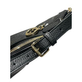 グッチ GUCCI インターロッキングGセミショルダーバッグ 449711 ブラック レザー レディース ショルダーバッグ