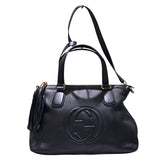 グッチ GUCCI インターロッキングGトートバッグ 308362 ブラック レザー ユニセックス トートバッグ