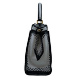 フェンディ FENDI ピーカブーミディアム×JOSHUAVIDAS 8BN290 ホワイト×ブラック　GD レザー レディース ハンドバッグ