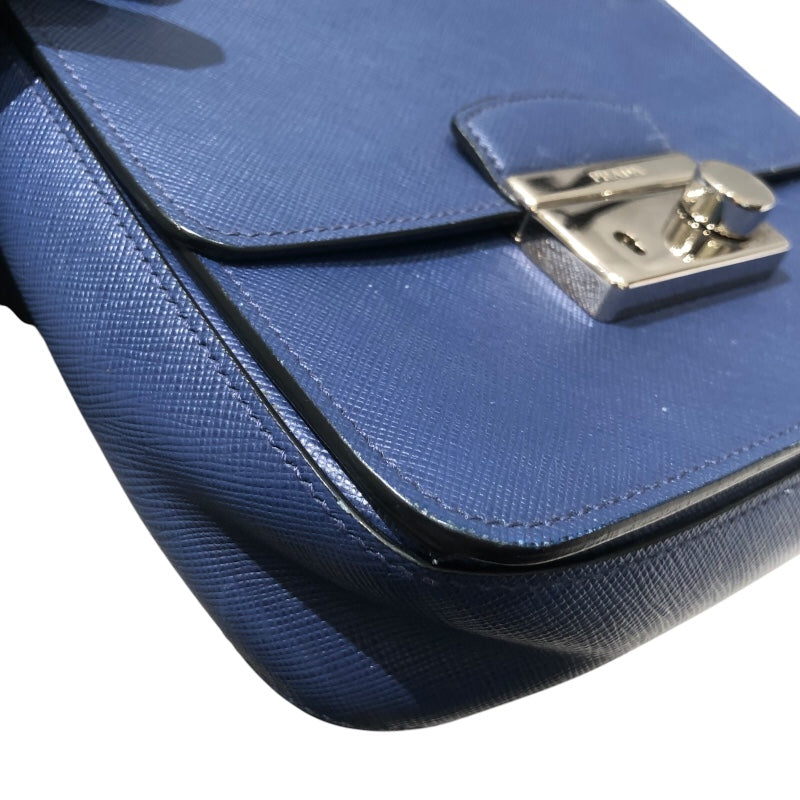 プラダ PRADA ショルダーバッグ ブルーSV金具 レザー ユニセックス ショルダーバッグ