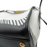 フェンディ FENDI ピーカブーミディアム×JOSHUAVIDAS 8BN290 ホワイト×ブラック　GD レザー レディース ハンドバッグ