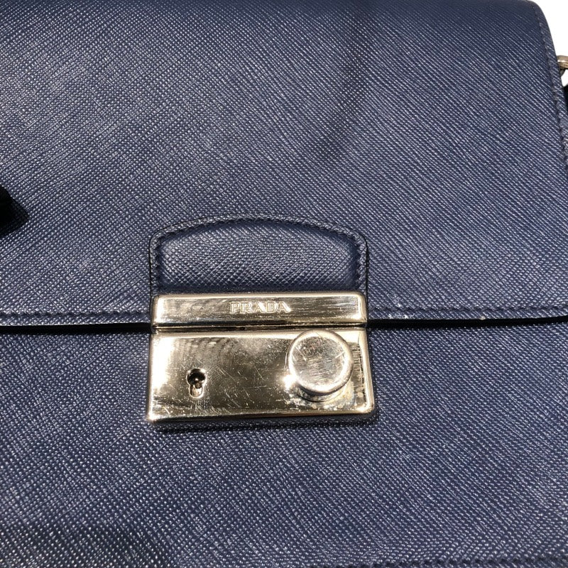 プラダ PRADA ショルダーバッグ ブルーSV金具 レザー ユニセックス ショルダーバッグ