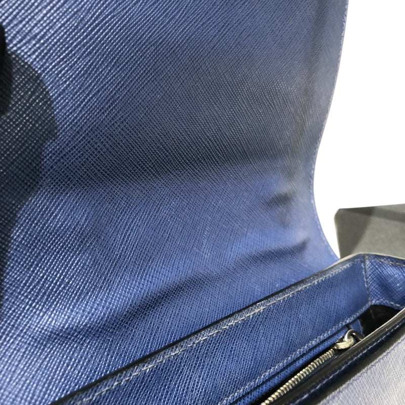 プラダ PRADA ショルダーバッグ ブルーSV金具 レザー ユニセックス ショルダーバッグ