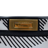 フェンディ FENDI ピーカブーミディアム×JOSHUAVIDAS 8BN290 ホワイト×ブラック　GD レザー レディース ハンドバッグ