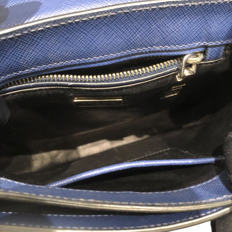 プラダ PRADA ショルダーバッグ ブルーSV金具 レザー ユニセックス ショルダーバッグ