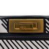 フェンディ FENDI ピーカブーミディアム×JOSHUAVIDAS 8BN290 ホワイト×ブラック　GD レザー レディース ハンドバッグ