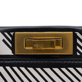 フェンディ FENDI ピーカブーミディアム×JOSHUAVIDAS 8BN290 ホワイト×ブラック　GD レザー レディース ハンドバッグ