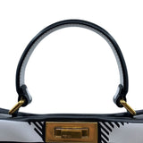 フェンディ FENDI ピーカブーミディアム×JOSHUAVIDAS 8BN290 ホワイト×ブラック　GD レザー レディース ハンドバッグ