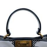 フェンディ FENDI ピーカブーミディアム×JOSHUAVIDAS 8BN290 ホワイト×ブラック　GD レザー レディース ハンドバッグ
