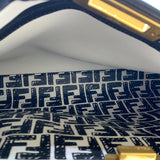 フェンディ FENDI ピーカブーミディアム×JOSHUAVIDAS 8BN290 ホワイト×ブラック　GD レザー レディース ハンドバッグ