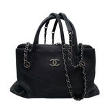 シャネル CHANEL マトラッセハンドバッグ A94849 ブラック シルバー金具 キャビア レディース ハンドバッグ