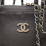 シャネル CHANEL マトラッセハンドバッグ A94849 ブラック シルバー金具 キャビア レディース ハンドバッグ