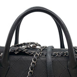 シャネル CHANEL マトラッセハンドバッグ A94849 ブラック シルバー金具 キャビア レディース ハンドバッグ