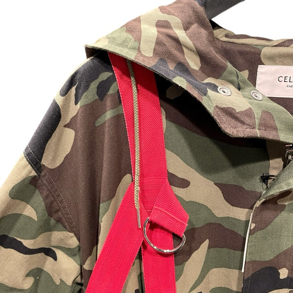 セリーヌ CELINE カモフラージュ総柄ハーネスコート 2W860494M グリーン コットン メンズ その他アウター