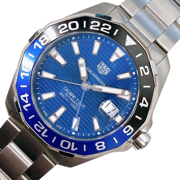 タグ・ホイヤー TAG HEUER アクアレーサー キャリバー7 GMT WAY201T.BA0927(WAY201T-0) ブルー  ステンレススチール メンズ 腕時計