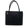 シャネル CHANEL 復刻トート A01804 ブラック×シルバー金具 キャビア レディース トートバッグ