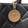 シャネル CHANEL 復刻トート A01804 ブラック×シルバー金具 キャビア レディース トートバッグ