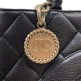 シャネル CHANEL 復刻トート A01804 ブラック×シルバー金具 キャビア レディース トートバッグ