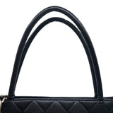 シャネル CHANEL 復刻トート A01804 ブラック×シルバー金具 キャビア レディース トートバッグ