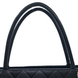シャネル CHANEL 復刻トート A01804 ブラック×シルバー金具 キャビア レディース トートバッグ