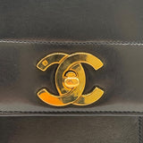 シャネル CHANEL マドモアゼルトップハンドルバッグ ブラック/ゴールド金具 ラム レディース ハンドバッグ