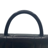 シャネル CHANEL マドモアゼルトップハンドルバッグ ブラック/ゴールド金具 ラム レディース ハンドバッグ