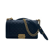 シャネル CHANEL ボーイシャネル25 A67086 ブラック/ゴールド金具 ラム レディース ショルダーバッグ