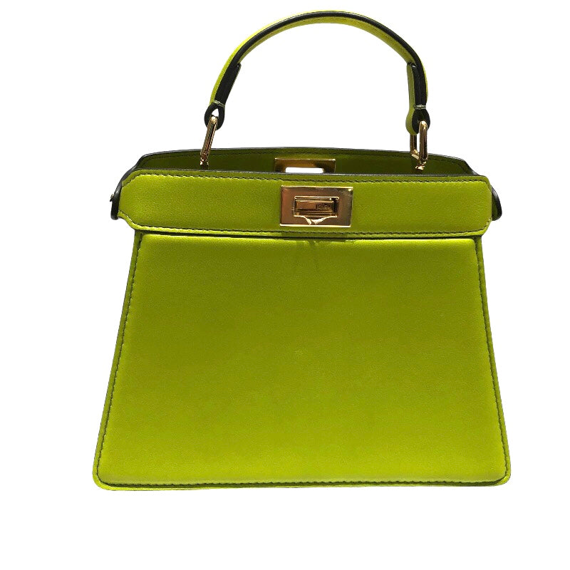 フェンディ FENDI ピーカブーアイシーユープチ 8BN335 ライトグリーン レザー レディース ショルダーバッグ