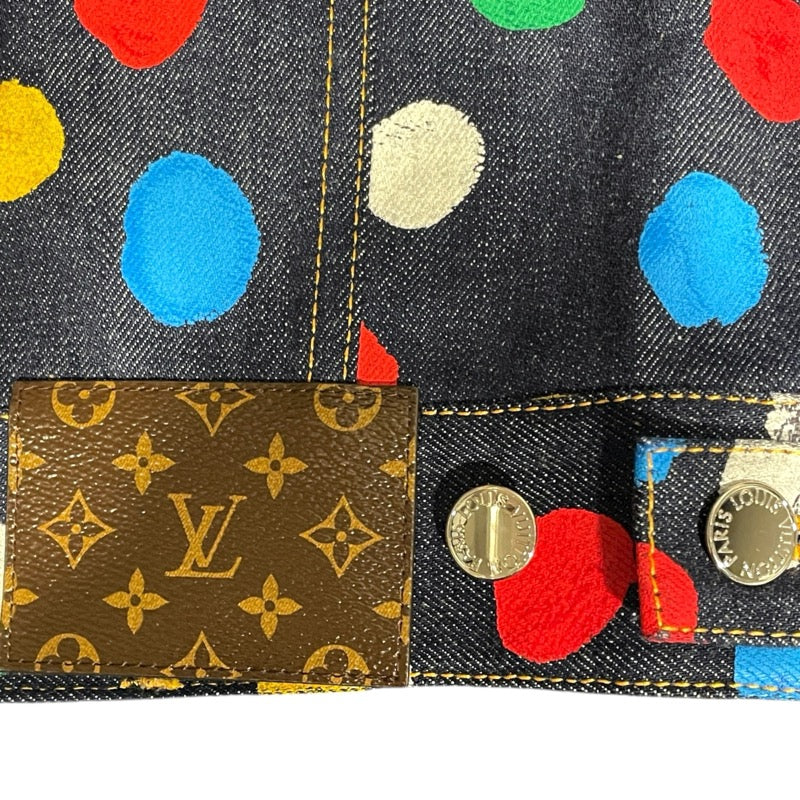 ルイ・ヴィトン LOUIS VUITTON x 草間彌生 ドットデニムジャケット FOJA33 インディゴ デニム メンズ デニムジャケット
