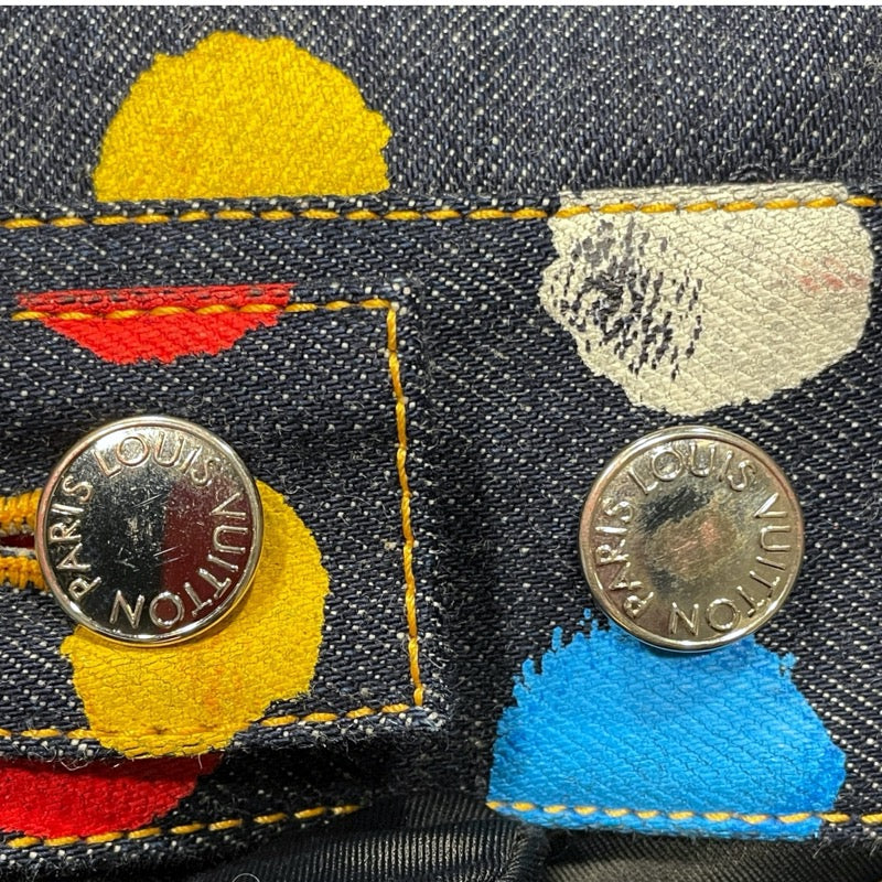 ルイ・ヴィトン LOUIS VUITTON x 草間彌生 ドットデニムジャケット FOJA33 インディゴ デニム メンズ デニムジャケット