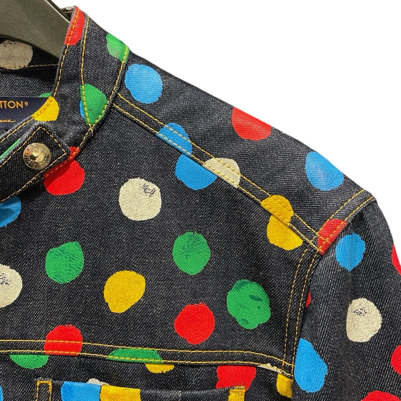 ルイ・ヴィトン LOUIS VUITTON x 草間彌生 ドットデニムジャケット FOJA33 インディゴ デニム メンズ デニムジャケット