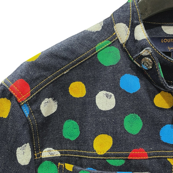 ルイ・ヴィトン LOUIS VUITTON x 草間彌生 ドットデニムジャケット FOJA33 インディゴ デニム メンズ デニムジャケット