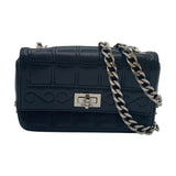 シャネル CHANEL 2.55 サイドココマークミニチェーンショルダー ブラック シルバー金具 ラム レディース ショルダーバッグ