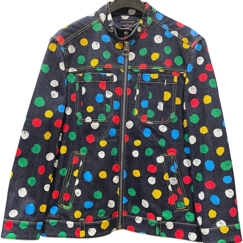 ルイ・ヴィトン LOUIS VUITTON x 草間彌生 ドットデニムジャケット FOJA33 インディゴ デニム メンズ デニムジャケット