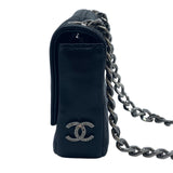 シャネル CHANEL 2.55 サイドココマークミニチェーンショルダー ブラック シルバー金具 ラム レディース ショルダーバッグ