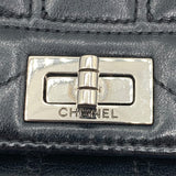 シャネル CHANEL 2.55 サイドココマークミニチェーンショルダー ブラック シルバー金具 ラム レディース ショルダーバッグ
