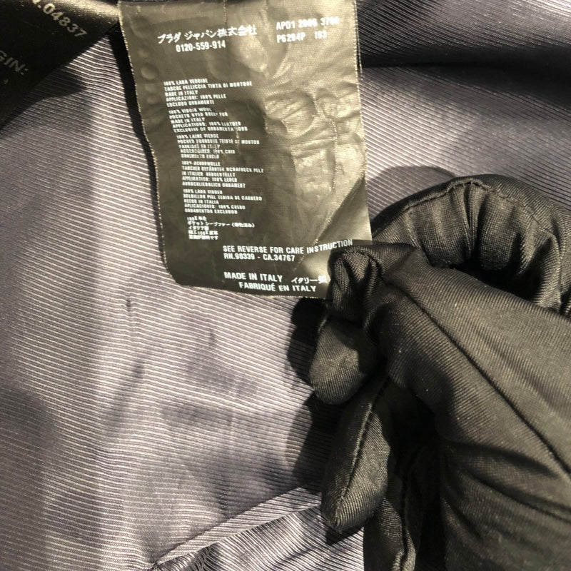 プラダ PRADA ファーポケットダッフルコート P6294P ウール レディース トレンチコート