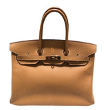 エルメス HERMES バーキン35 □J刻 ナチュラル GD金具 アルデンヌ レディース ハンドバッグ