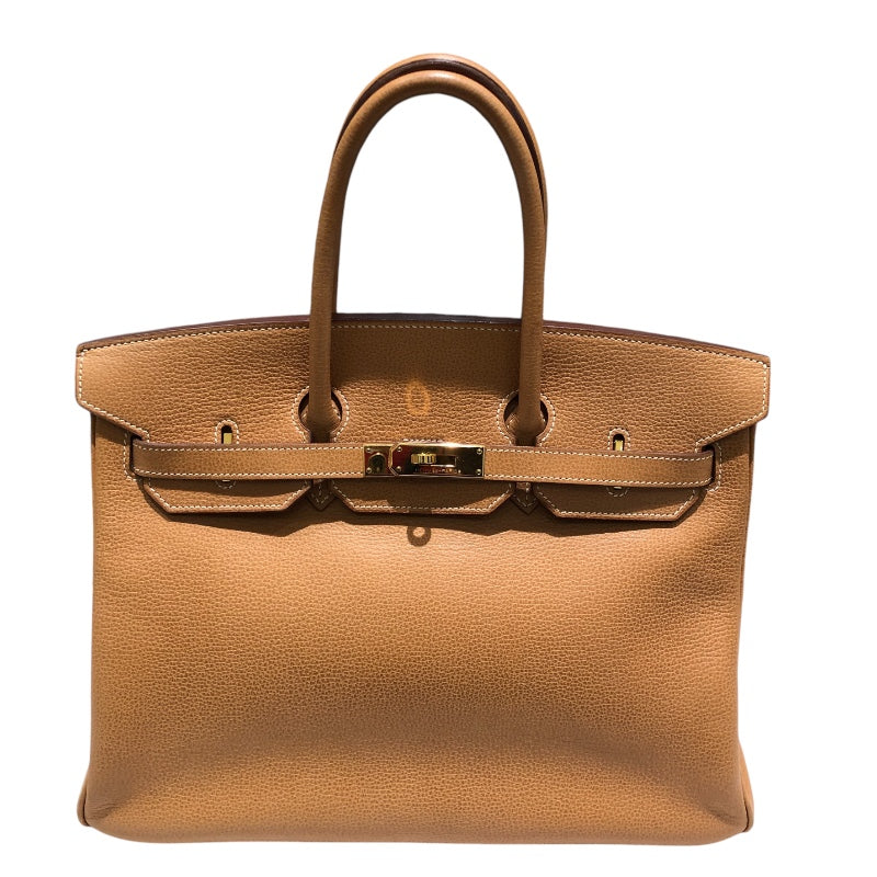 エルメス HERMES バーキン35 □J刻 ナチュラル GD金具 アルデンヌ レディース ハンドバッグ