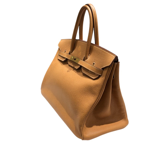 エルメス HERMES バーキン35 □J刻 ナチュラル GD金具 アルデンヌ レディース ハンドバッグ