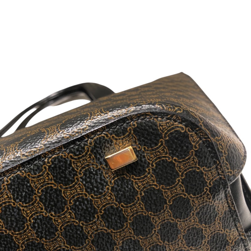 セリーヌ CELINE マカダム柄2WAYバッグ ブラック PVC レディース ハンドバッグ