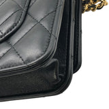 シャネル CHANEL マトラッセ チェーンウォレット AP0250 ブラック ラムスキン レディース ショルダーバッグ