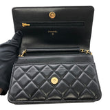 シャネル CHANEL マトラッセ チェーンウォレット AP0250 ブラック ラムスキン レディース ショルダーバッグ