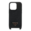 プラダ PRADA iPhoneケースショルダー ブラック サフィアーノレザー アクセサリー
