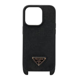 プラダ PRADA iPhoneケースショルダー ブラック サフィアーノレザー アクセサリー