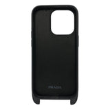 プラダ PRADA iPhoneケースショルダー ブラック サフィアーノレザー アクセサリー