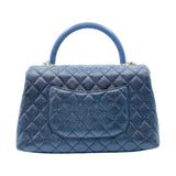 シャネル CHANEL ココハンドル29 A92991 31番台 ネイビー/ゴールド金具 牛革 キャビアスキン/リザード レディース ショルダーバッグ