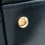 シャネル CHANEL ココハンドル29 A92991 31番台 ネイビー/ゴールド金具 牛革 キャビアスキン/リザード レディース ショルダーバッグ