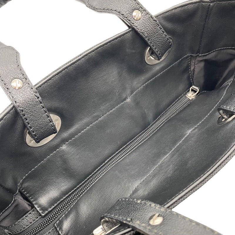 シャネル CHANEL パリピアリッツトート A34208 11番台 ブラック シルバー金具 コーティングキャンバス レディース トートバッグ